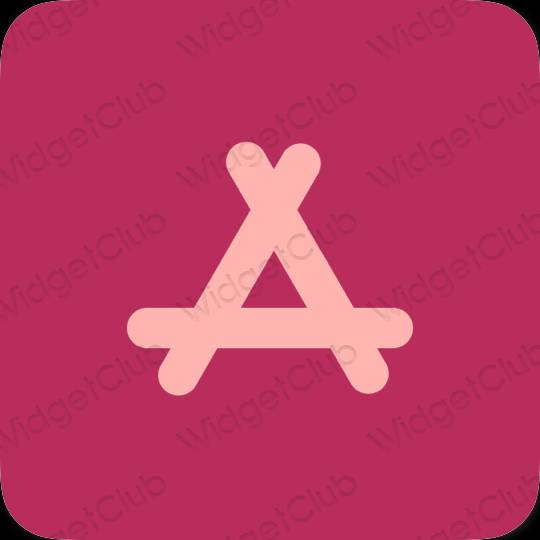 Estetico rosa fluo AppStore icone dell'app