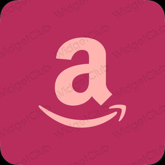 Aesthetic neon pink Amazon app icons