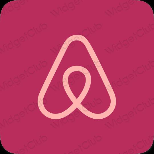 Aesthetic purple Airbnb app icons