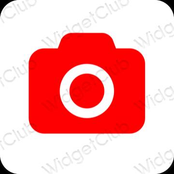 审美的 红色的 Camera 应用程序图标