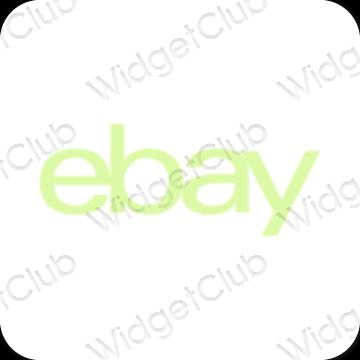 Esthetische eBay app-pictogrammen