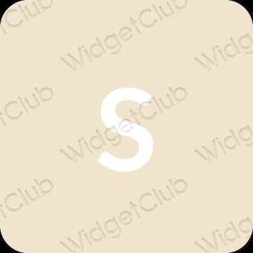 Stijlvol beige SHEIN app-pictogrammen