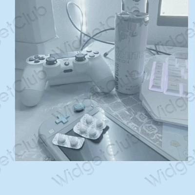 Stijlvol pastelblauw LINE app-pictogrammen
