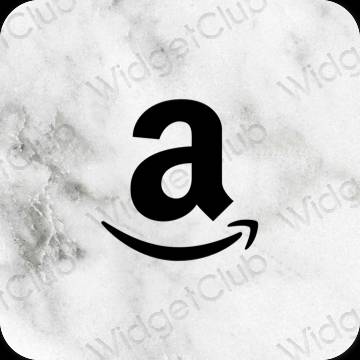 Estetické sivá Amazon ikony aplikácií