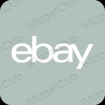 Ესთეტიური მწვანე eBay აპლიკაციის ხატები