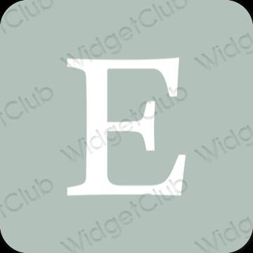 Estetik hijau Etsy ikon aplikasi