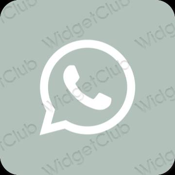 Estetsko zelena WhatsApp ikone aplikacij