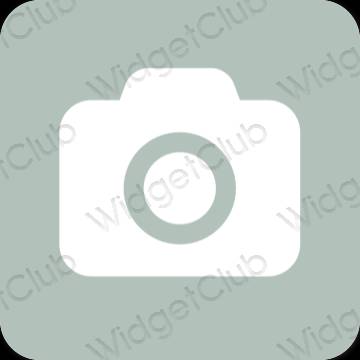 Estetický zelená Camera ikony aplikací