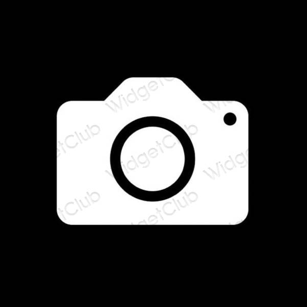 Aesthetic black Camera app icons