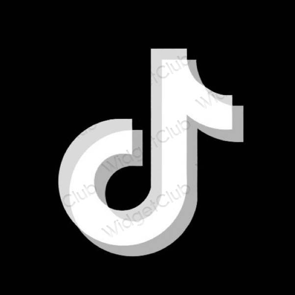 Aesthetic black TikTok app icons