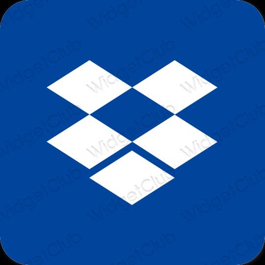 Estetik biru Dropbox ikon aplikasi