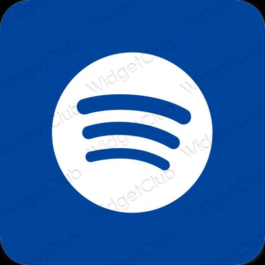 Esthétique bleu Spotify icônes d'application