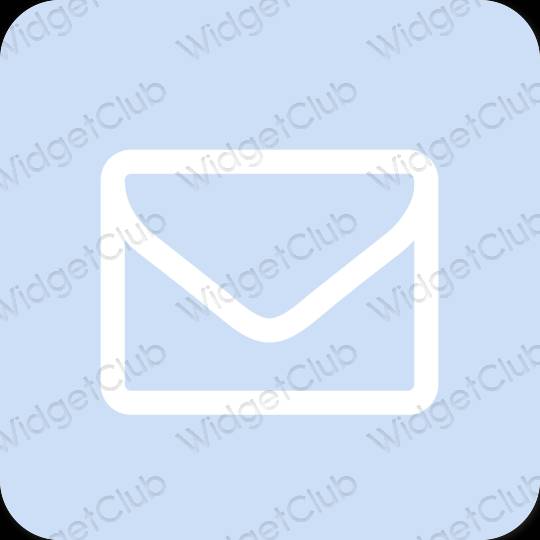 Estético azul pastel Gmail iconos de aplicaciones