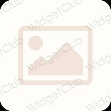 Stijlvol beige Photos app-pictogrammen