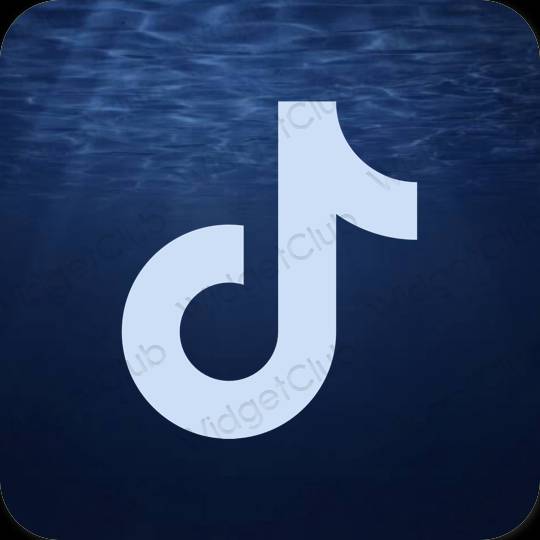 Estetický pastelově modrá TikTok ikony aplikací