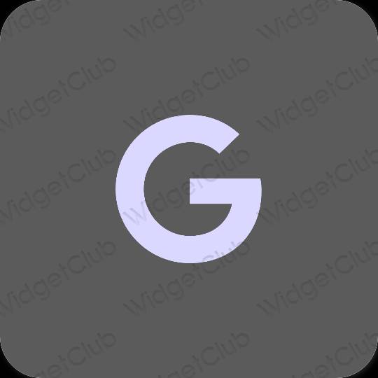 Estetické sivá Google ikony aplikácií