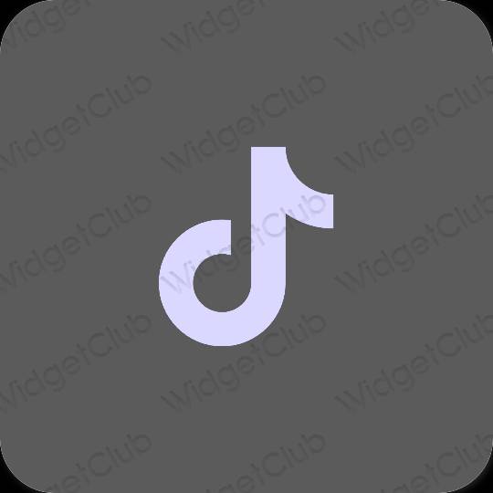 Estetico grigio TikTok icone dell'app