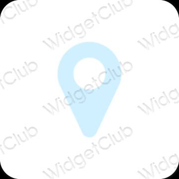 Aesthetic Google Map app icons