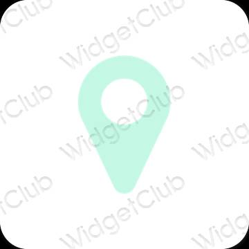 Aesthetic Google Map app icons