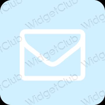 Estetico blu pastello Mail icone dell'app