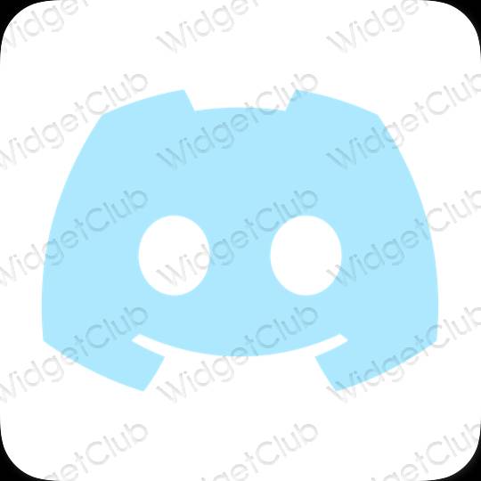 زیبایی شناسی آبی پاستلی discord آیکون های برنامه