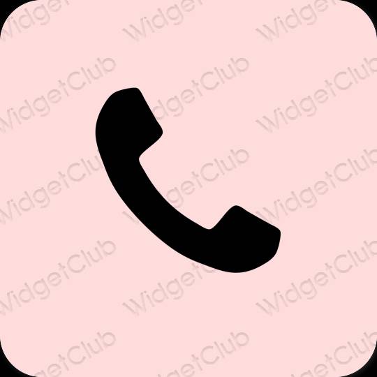 Esteettinen pastelli pinkki Phone sovelluskuvakkeet