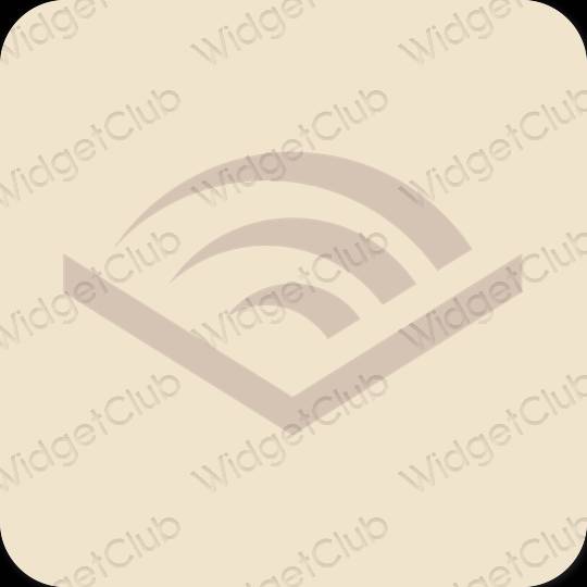 Aesthetic beige Books app icons