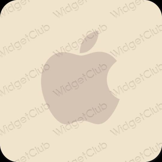 Aesthetic beige Apple Store app icons