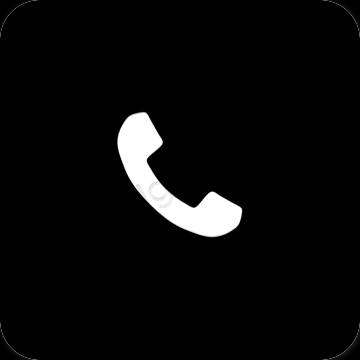 Estetico Nero Phone icone dell'app