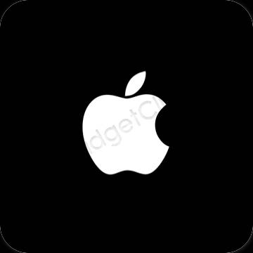 审美的 黑色的 Apple Store 应用程序图标