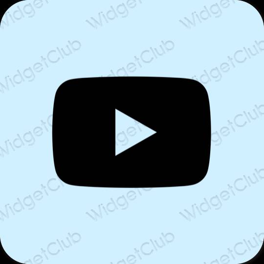 Esthétique bleu pastel Youtube icônes d'application