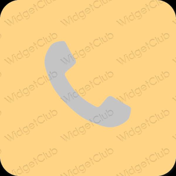 Stijlvol oranje Phone app-pictogrammen