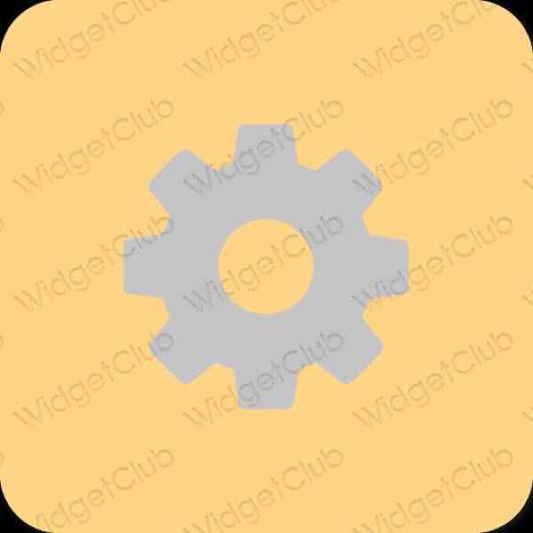 Estetyka Pomarańczowy Settings ikony aplikacji