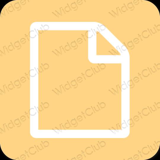 Estetik coklat Notes ikon aplikasi