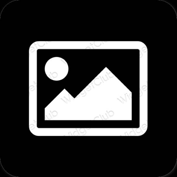 Stijlvol zwart Photos app-pictogrammen