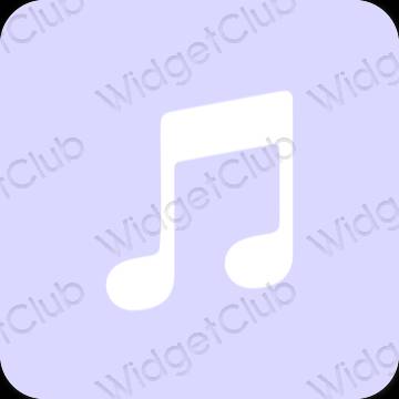 Thẩm mỹ màu xanh pastel Apple Music biểu tượng ứng dụng