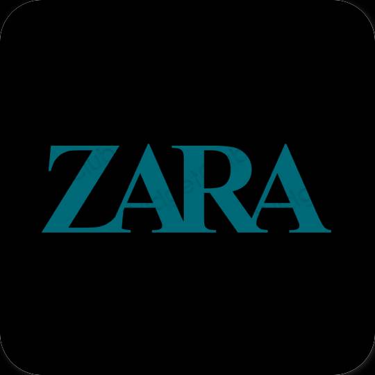 미적인 검은색 ZARA 앱 아이콘