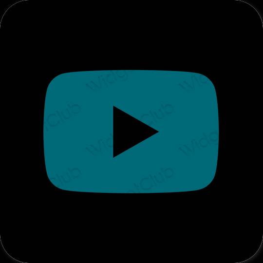 Estetický modrý Youtube ikony aplikací