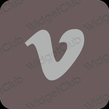 Ästhetische Vimeo App-Symbole