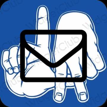 审美的 蓝色的 Mail 应用程序图标
