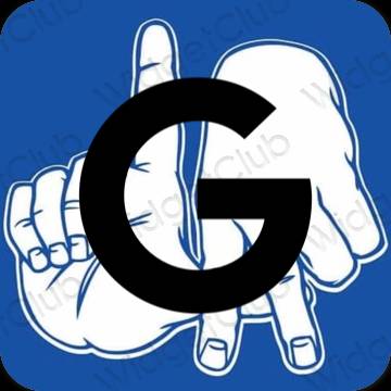 Estetyka niebieski Google ikony aplikacji