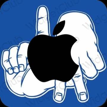 Stijlvol blauw Apple Store app-pictogrammen