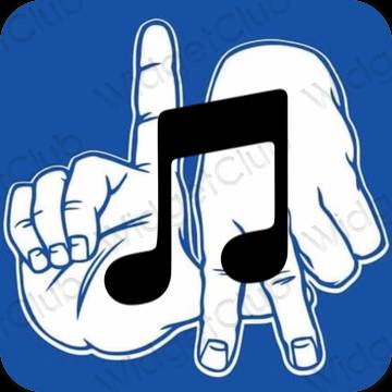 審美的 藍色的 Apple Music 應用程序圖標