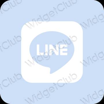 Esthétique mauve LINE icônes d'application