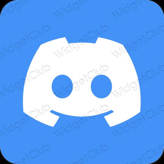 Estetsko neon modra discord ikone aplikacij