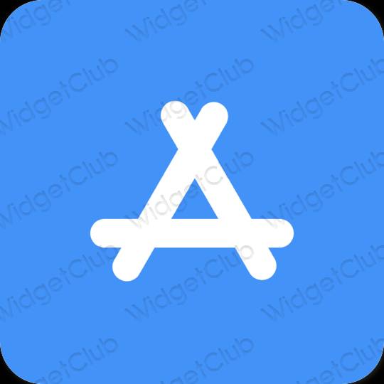 эстетический неоновый синий AppStore значки приложений