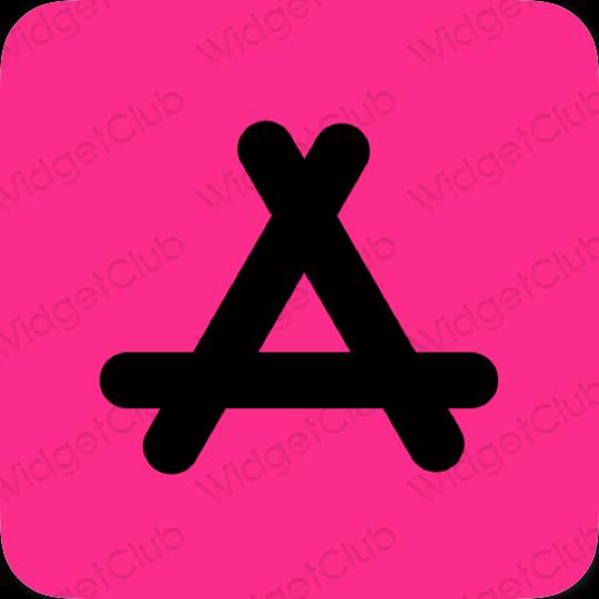 Estetico rosa fluo AppStore icone dell'app