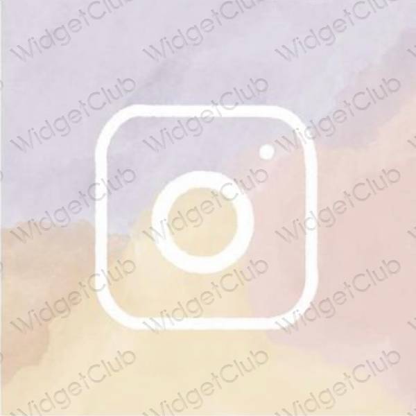 미적인 베이지 Instagram 앱 아이콘