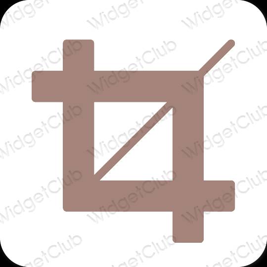 Esthétique brun CapCut icônes d'application