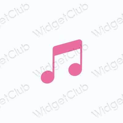 Pictograme pentru aplicații Apple Music estetice